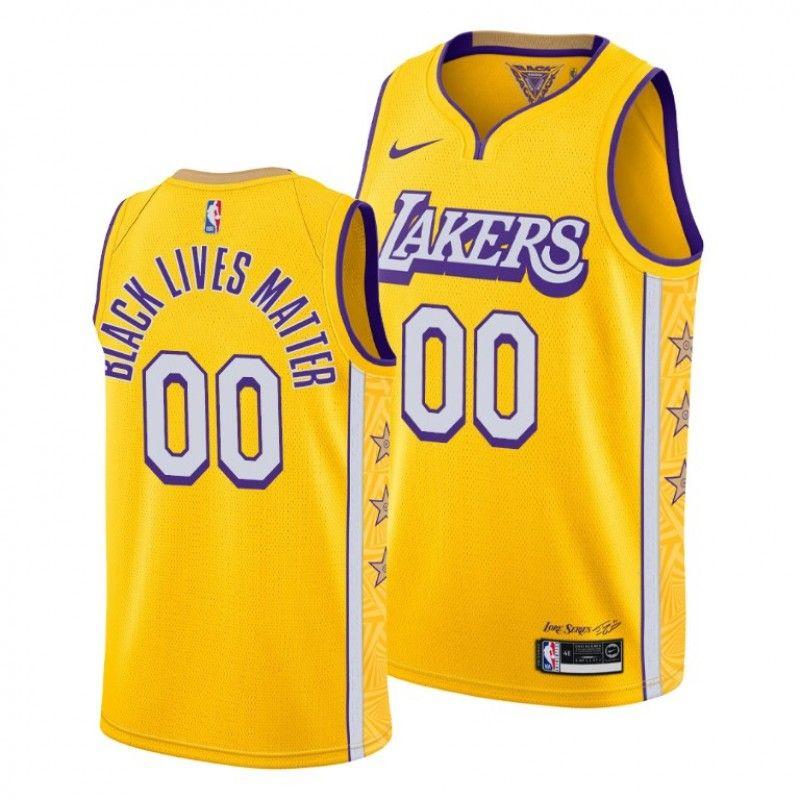 Men Custom Los Angeles Lakers Black Lives Matter 2020 City NBA Jersey->customized nba jersey->Custom Jersey